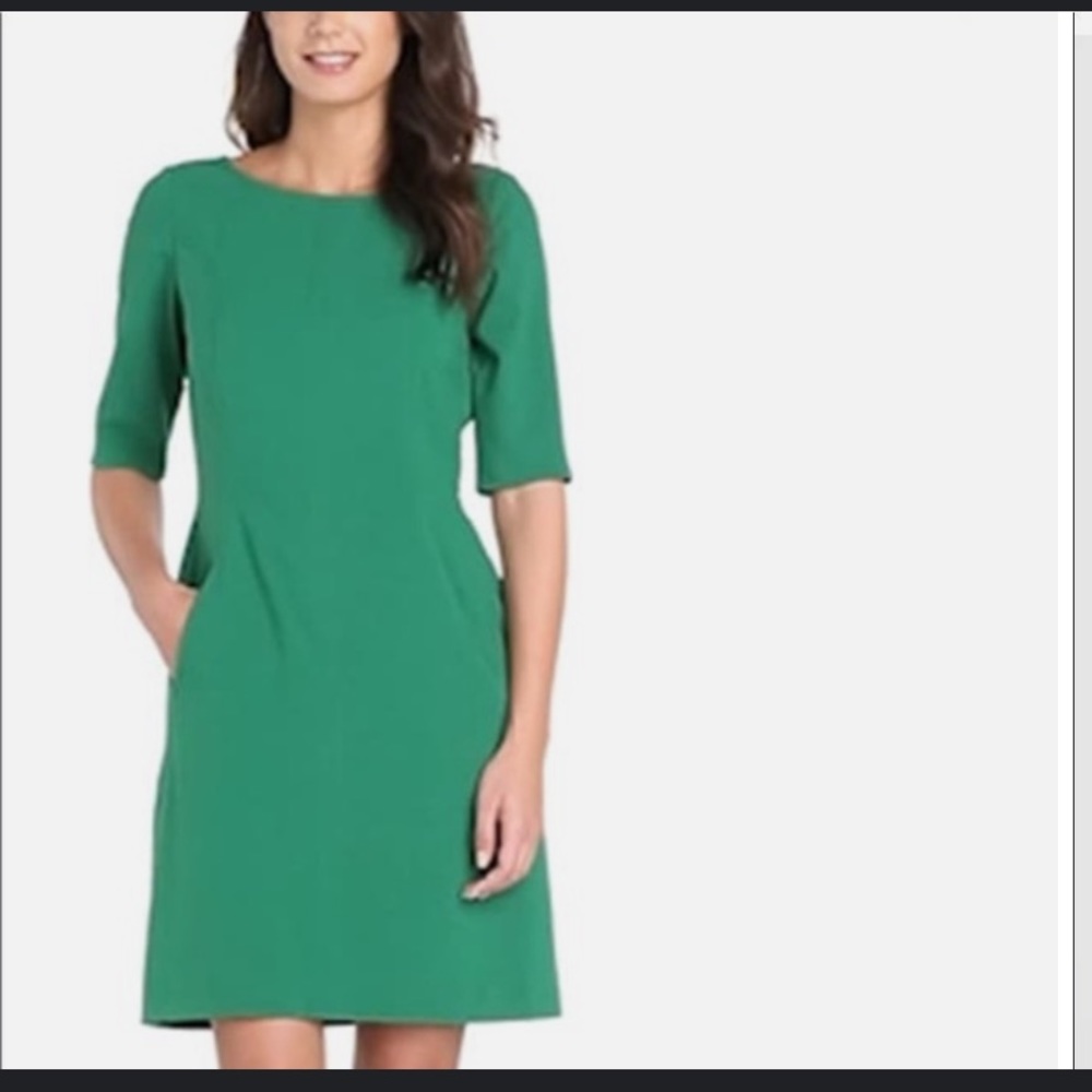 Green Tahari A-Line Dress